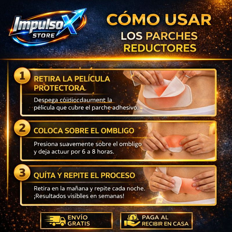 ¡OFERTA DE HOY!⌛PARCHE REDUCTOR DE ABDOMEN 15X1 +ENVIO GRATIS🏡🚚