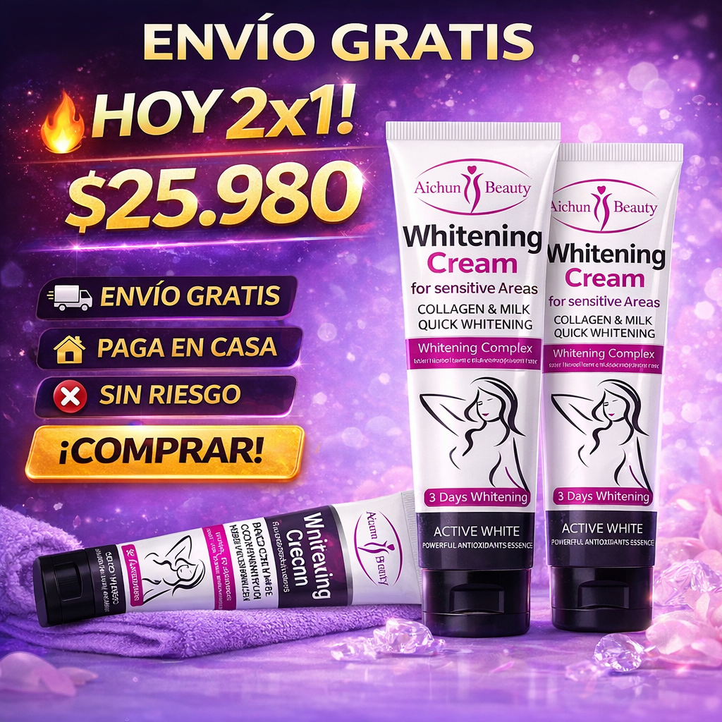 ¡OFERTA DE HOY!⌛CREMA BLANQUEADORA 2X1 +ENVIO GRATIS🏡🚚