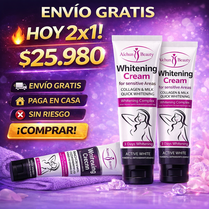 ¡OFERTA DE HOY!⌛CREMA BLANQUEADORA 2X1 +ENVIO GRATIS🏡🚚