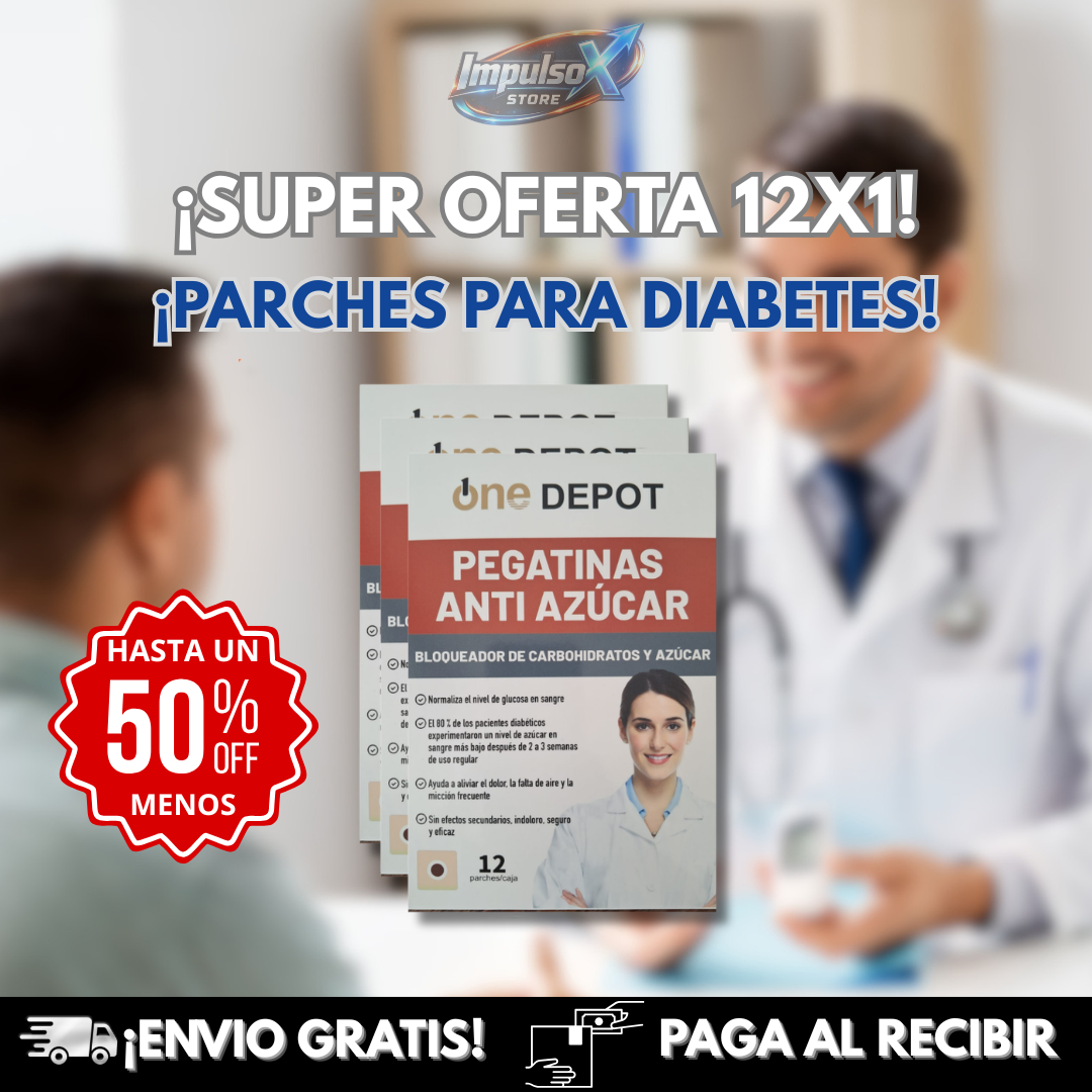¡OFERTA DE HOY!⌛PARCHES PARA LA DIABETES 12X1 +ENVIO GRATIS🏡🚚