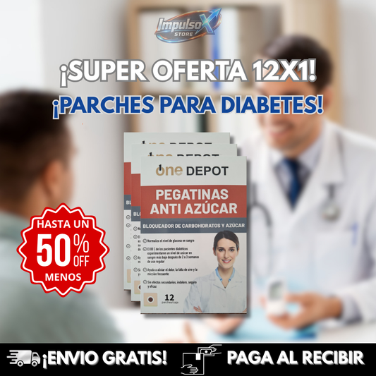 ¡OFERTA DE HOY!⌛PARCHES PARA LA DIABETES 12X1 +ENVIO GRATIS🏡🚚