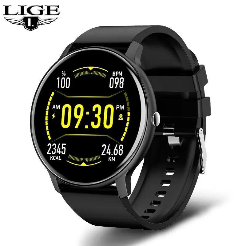 Reloj inteligente LIGE con pantalla táctil, resistente al agua