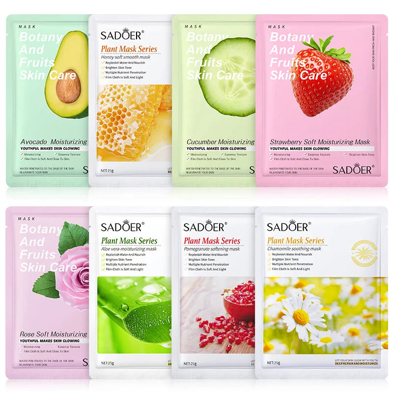 24 Uds. Mascarilla Facial de plantas naturales
