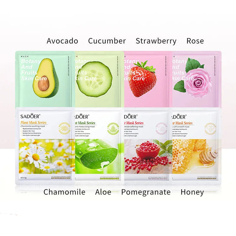 24 Uds. Mascarilla Facial de plantas naturales