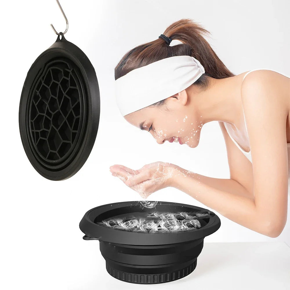 Recipiente portátil de hielo para tratamiento facial