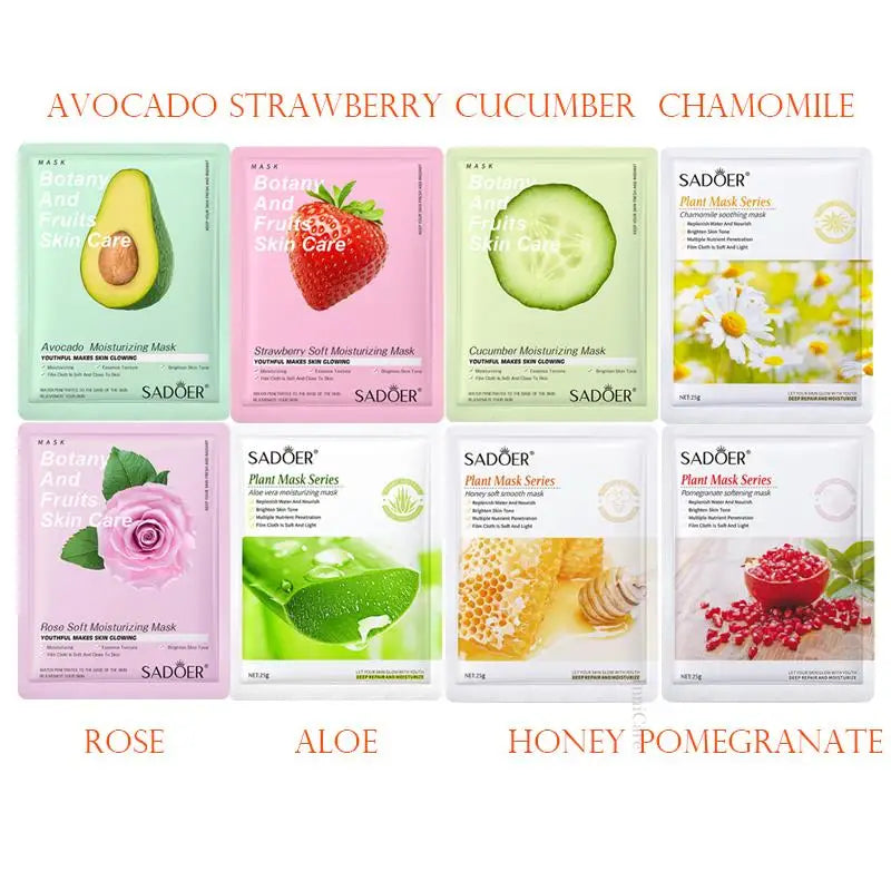 24 Uds. Mascarilla Facial de plantas naturales