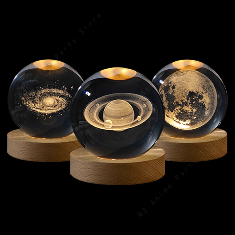Lámpara bola de cristal 3D