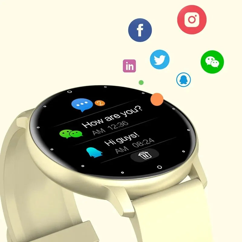 Reloj inteligente LIGE con pantalla táctil, resistente al agua