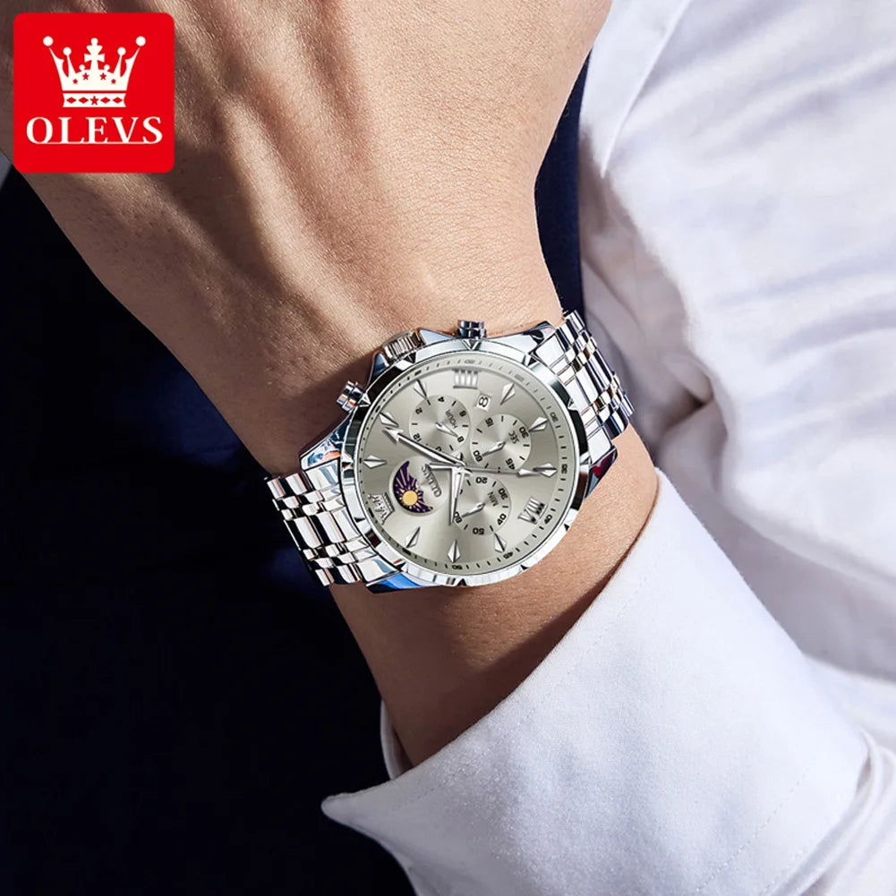 OLEVS 3653 reloj de cuarzo para hombre resistente al agua