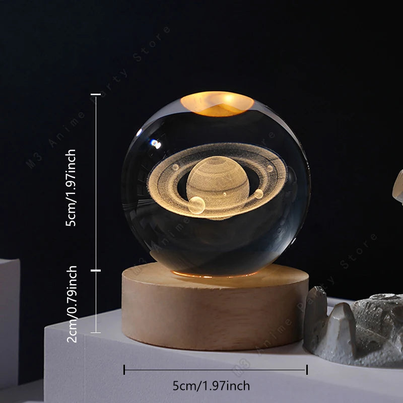 Lámpara bola de cristal 3D