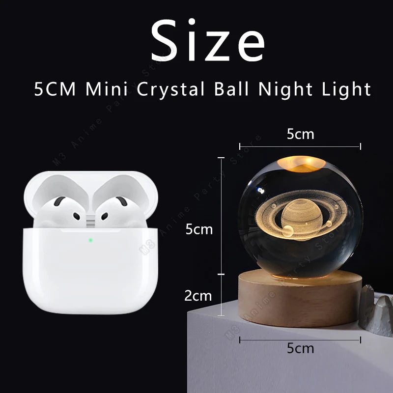 Lámpara bola de cristal 3D