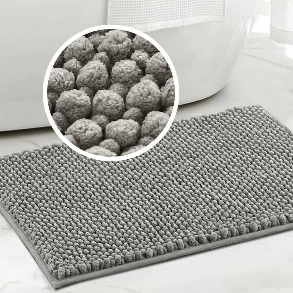 Alfombra de baño suave antideslizante de microfibra súper felpa