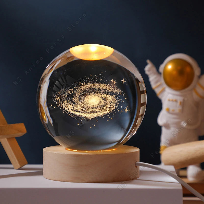 Lámpara bola de cristal 3D