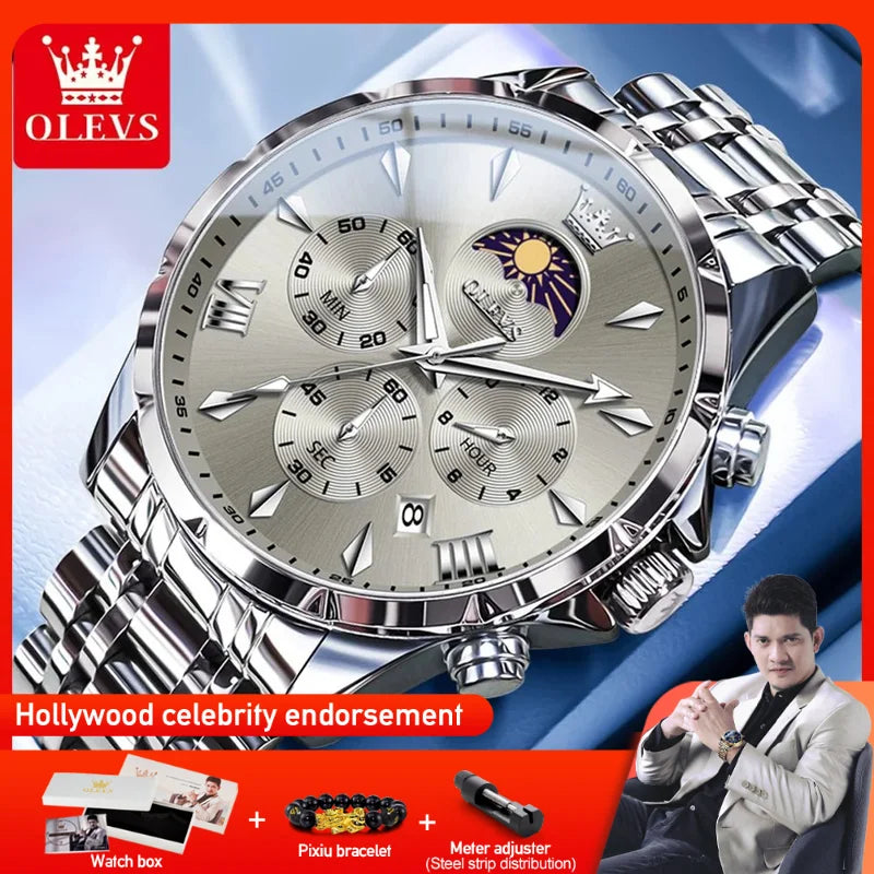 OLEVS 3653 reloj de cuarzo para hombre resistente al agua