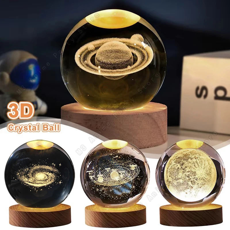 Lámpara bola de cristal 3D