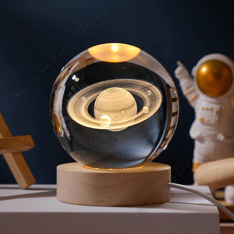Lámpara bola de cristal 3D