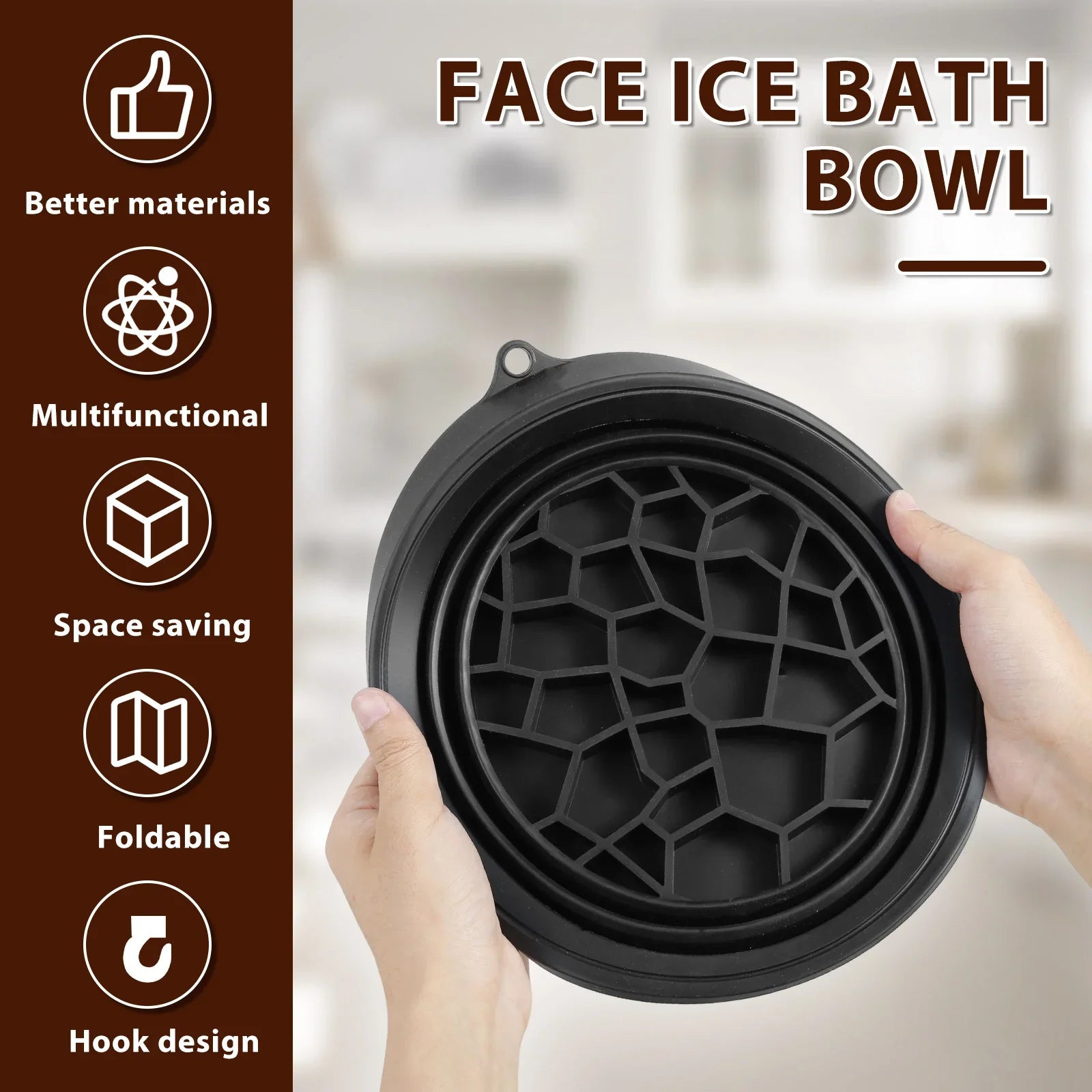 Recipiente portátil de hielo para tratamiento facial